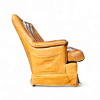 Sheep Leather Club Chair 1970s With Magazine Holder thumbnail 5