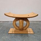 Vintage Ashanti Kruk Afrikaans Houtsnijwerk Krukje thumbnail 5