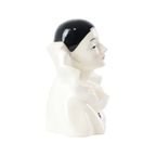 Vintage Pierrot Clown Beeldje Geglazuurd Keramiek Buste Jaren 70 thumbnail 11