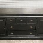Oude Kast, Ladekast, Toonbank, Dressoir, Winkelkast. Zwart thumbnail 5