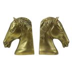 Vintage Koppel Messing Boekensteunen Paardenkop Beelden thumbnail 8
