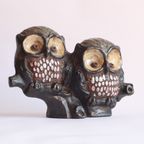 Ceramic Owls Sculpture By Elisabeth Vandeweghe For Perignem 1970S, Belgium. thumbnail 15