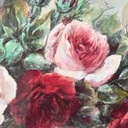 Madeleine Renaud (1900-1994). Stilleven "Rozen". Aquarel. thumbnail 6