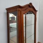 Vintage Landelijke Queen Ann Vitrinekast Spiegel Kast thumbnail 6