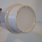 50's Vintage Bloempot Hoge Grijs Witte Retro Pot thumbnail 5