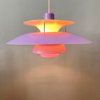 Originele Vroege Louis Poulsen Ph5 Schalenlamp Paars 1960 thumbnail 6
