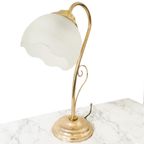 Messing Lamp Zwanenhals Tafellamp Art Deco Stijl thumbnail 2