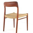 Set 4 Niels Otto Moller Stoelen Model 75 Möller Vintage Papercord thumbnail 11