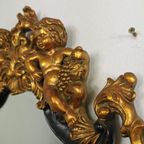 Antieke Rococo Barok Italiaanse Putti Spiegel Schouwspiegel thumbnail 15