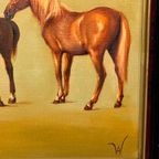 Schilderij "Merries Met Veulens". thumbnail 6