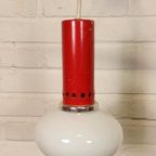 Vintage Cascade Hanglamp Met 2 Glas En Metaal Lampen thumbnail 5