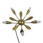 Vintage 50’S Mcm Ceiling Light - In The Style Of Stilnovo - Spider Lamp - Restored / Polished - 5 thumbnail 7