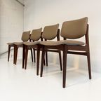 Set Massief Houten Deense Stoelen Met Skaileer, 1970’S thumbnail 2