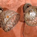Vintage Antique Mirrored Mercury Glass Industrial Wall Lamps, 1920S thumbnail 2