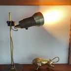 Space Age Goud Met Bruin - Tafellamp - Bureaulamp, Jaren 60 - 70 Design Lamp, Verstelbaar thumbnail 5