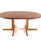 Vintage Ronde 2x Verlengbare Massief Teak Eettafel Tafel Deens thumbnail 10