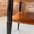 Vintage Hoogglanzende Houten Cocktailtafel, Salontafel Jaren 60, Mid Century Bijzettafel. thumbnail 12