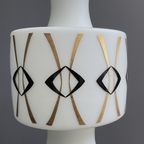 Opaline Glass Pendant Lamp With Gold And Black Drawing thumbnail 4