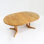 Vintage Deense Ronde Uitschuifbare Eettafel Tafel Vamdrup Stolefabrik thumbnail 7
