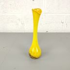Vintage Gele Glazen Vaas / Soliflore thumbnail 7