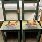 2 Stoelen Met Stoere Vos thumbnail 3