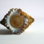 Victorian Glass Peach Sunrise Coralene Vase, Late 19Th Century. thumbnail 6