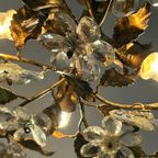 2 Beschikbaar ! 2 Italiaanse Bloemen Plafonieres Echte Vintage Toppers ! Kristal thumbnail 16