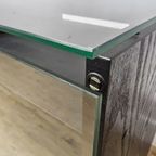 Vintage Vinylkast / Platenspeler Meubel (jaren 80) Hout,glas (80s) Lp Opberg Kast /vinyl Cabinet thumbnail 4