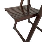 Aldo Jacober - Folding Chair Model ‘Trieste’ - Bazzani Italy - Dark Brown (Wood Grain) - Multiple thumbnail 5