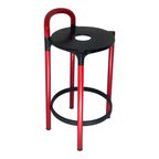 Anna Castelli - Kartell - Bar Stool, Model Polo - Red And Black Edition thumbnail 5