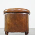 Clubfauteuil Gemaakt Van Schapenleer Met De Mooiste Kleuren En Een Prachtig Patina thumbnail 5