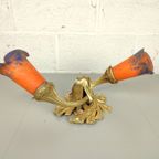 Bronzen Plafondlamp 'Le Verre Français' Glaspasta thumbnail 7