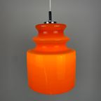 Vintage Oranje Glazen Hanglamp Van Peill en Putzler 1960 thumbnail 3