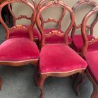 Stoelenset In Louis Xv-Stijl. 6 Stuks. thumbnail 6