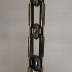 Art Deco Hanglamp Met Ronde Bol Met Geometrische Patronen, Jaren 30 thumbnail 10