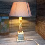 Klassieke Franse Lamp, Marmer/Onyx, Empire Stijl. thumbnail 2