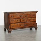 Waanzinnige, Karaktervolle Antieke 18e Eeuwse Engelse Dressoir/ Mule Chest thumbnail 13