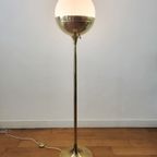 Messing Vloerlamp En Opaline Glas Van Vereinigte Werkstätten thumbnail 10