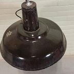 Vintage Industriële Emaille Hanglamp, Zwart thumbnail 5