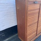 Dubbele Eiken Archiefkast, Rolluikkast, 120 Cm Hoog thumbnail 4