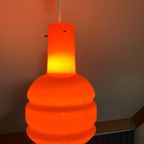 Vintage Opaline Oranje Hanglamp Jaren 60/70 Bajonet Fitting thumbnail 2