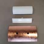 3 X Bankamp Leuchten Sconces / Wall Lights '80s White Glass / Glass With A Layer Of Copper. Wide thumbnail 7