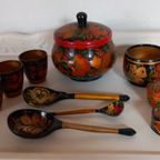 10 Delig Russische Lakdoosjes En Lepels Khokhloma thumbnail 8