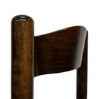 Set Van 4 Donkerbruine Houten Stoelen Jaren 70 Minimalist thumbnail 17