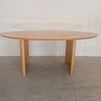 Vintage Massief Houten Ovale Uitschuifbare Eettafel Design thumbnail 3