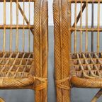 Set Van 2 Luxe Franse Rotan Vintage Design Fauteuils Uit De Jaren ’50 thumbnail 6