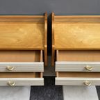 Set Of 2 1960S Nightstands With Glass Top thumbnail 8