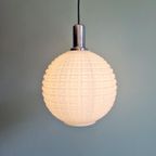 Vintage Getextureerde Witte Opaline Hanglamp, 1960-70 thumbnail 8
