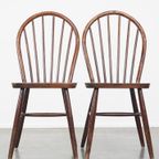 Set Van 10 Vintage Houten Windsor Spijlen Stoelen Uit De Jaren ’70 In Engelse Stijl thumbnail 3