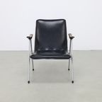 Lounge Chair In Leatherette And Metal, 1960S thumbnail 3